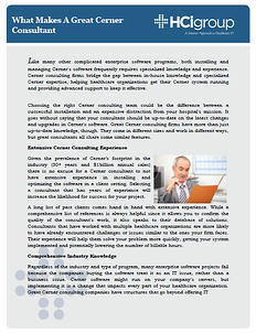 What Makes A Great Cerner Consultant